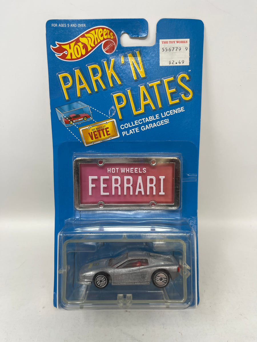 1989 Hot Wheels Park N Plates Ferrari Testarossa Pink Plate Variant