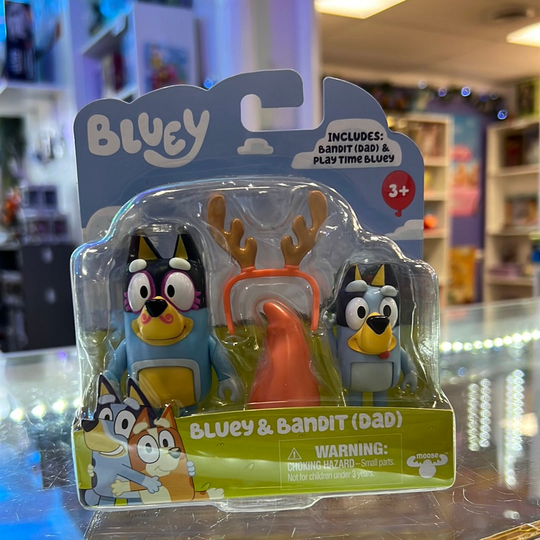 Moose Bluey and Bandit 2 Pack Figures – Kerbobble Toys