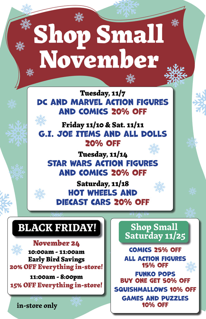 Let the holiday shopping begin!  SALES SALES SALES!