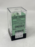 Chessex “Opaque: Pastel Green/Black” 7-Die Set