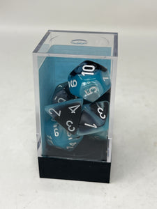 Chessex “Gemini: Black Shell/White” 7-Die Set