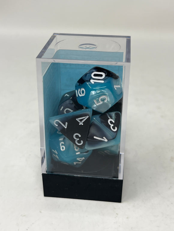 Chessex “Gemini: Black Shell/White” 7-Die Set