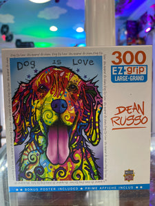 Dean Russo Dog is Love 300 Piece Puzzle (Large EZ Grip)