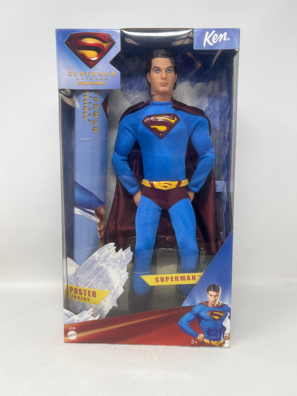 2005 DC Barbie Ken Doll: Superman Returns: Superman (with poster)