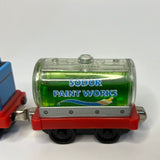 RARE!  "Thomas the Train" Engine with Sodor Paint Works Tanker Diecast Metal