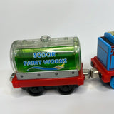 RARE!  "Thomas the Train" Engine with Sodor Paint Works Tanker Diecast Metal