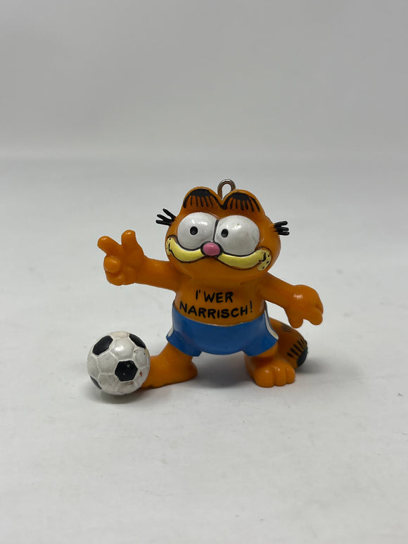 Vintage West German Garfield “I’ WER NARRISCH! Footballer Keychain/ornament