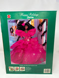 1990 Happy Holidays Special Edition Barbie (brown hair, African American with pink dress)