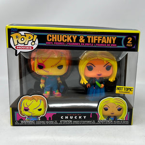 Funko POP! Movies Chucky & Tiffany 2 Pack Black Light Edition