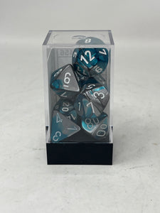 Chessex “Gemini: Steel Teal/white” 7-Die Set