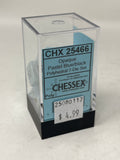 Chessex “Opaque: Pastel Blue/Black” 7-Die Set