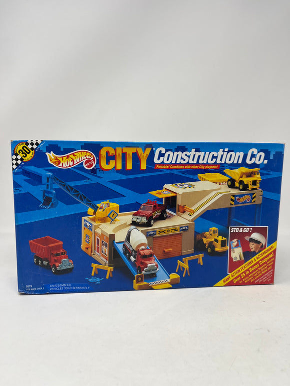 1990 Hot Wheels City “Construction Co.” Sto & Go Playset