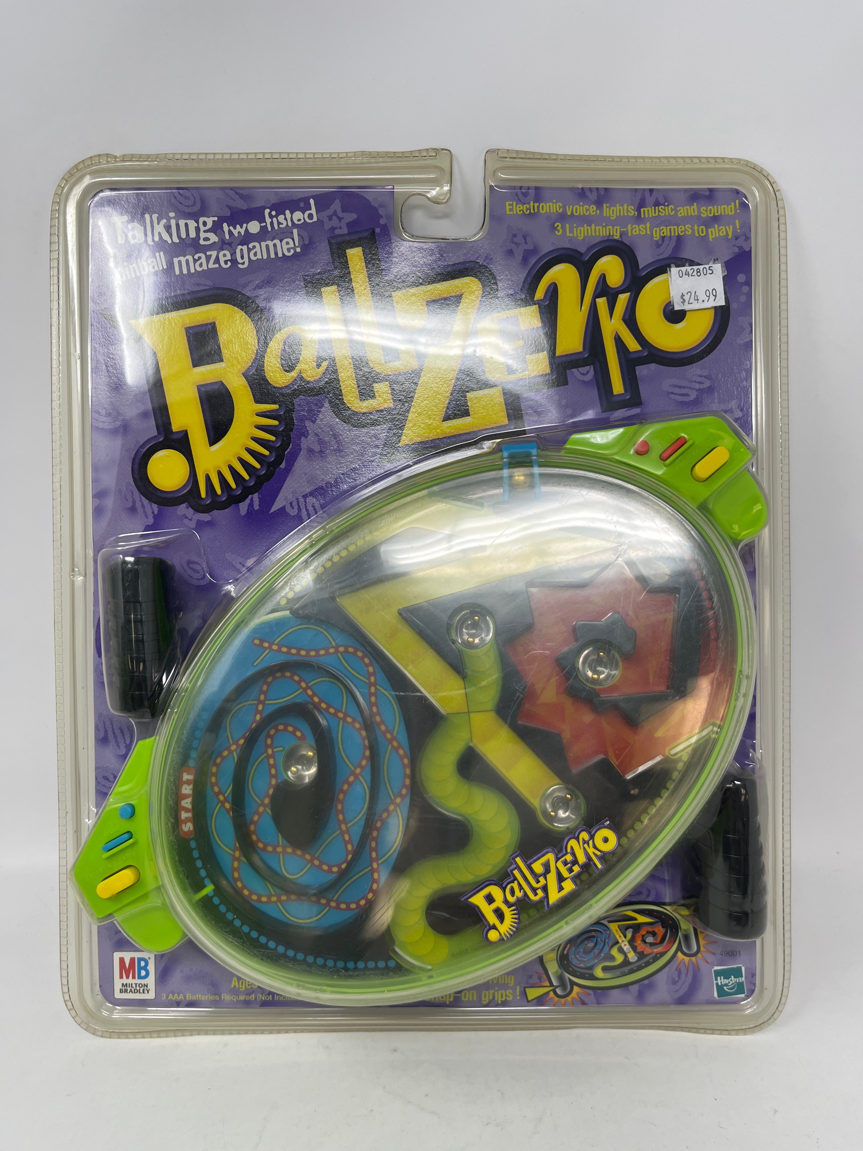 1998 Ballzerko Talking two-fisted Pinball Maze Game