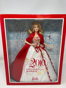 2010 Holiday Barbie Collector White and Red Dress