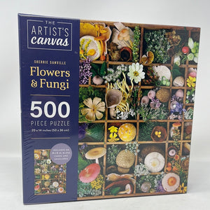 Flowers and Fungi 500 Piece Jigsaw Puzzle