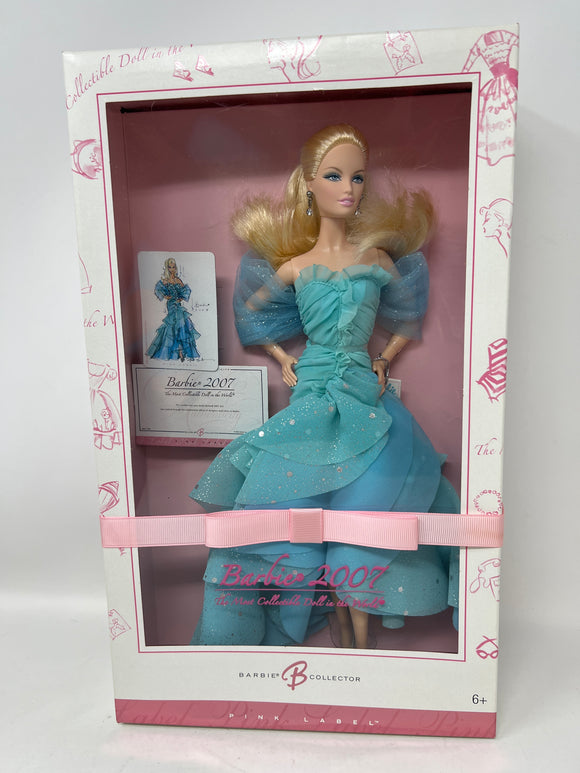 Barbie 2007 Collector Pink Label Blue Dress