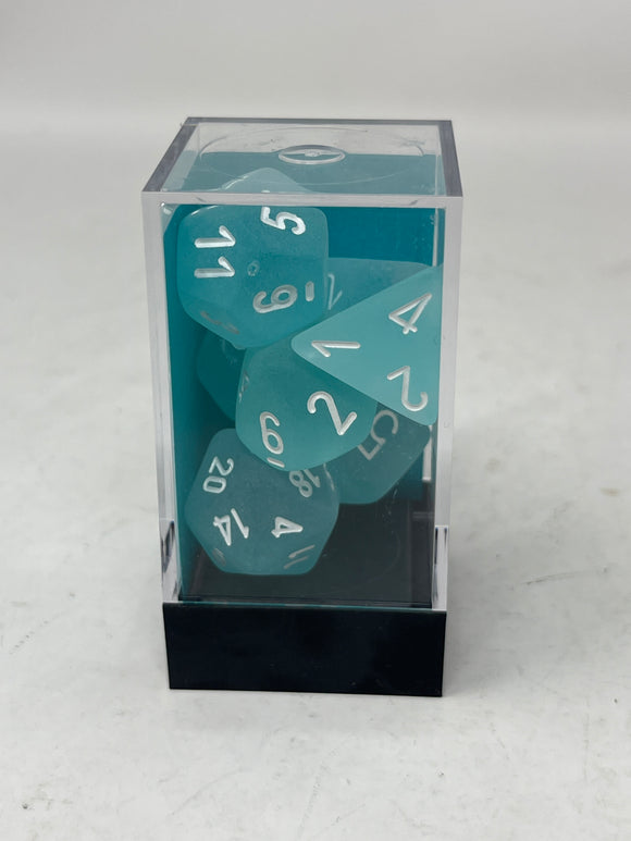 Chessex “Frosted: Teal/White” 7-Die Set