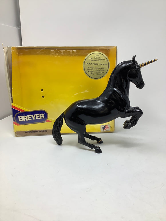 Vintage Breyer Horse 1996 Special Edition Black Pearl Unicorn with Box