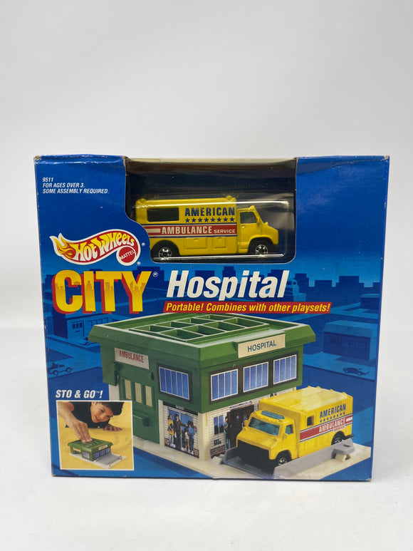 1990 Hot Wheels City “Hospital” Sto & Go Set