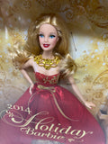 2014 Holiday Barbie (blond, red dress)