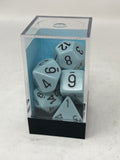 Chessex “Opaque: Pastel Blue/Black” 7-Die Set