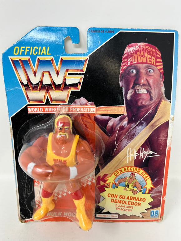 RARE! HULK HOGAN WWE WWF Wrestler Figure Carded Spanish Version