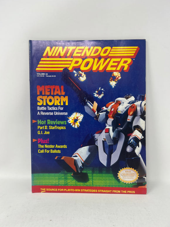 Nintendo Power Magazine Vol.22 Metal Storm w/ Battletoads Poster