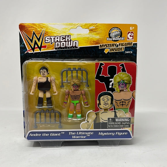 WWE Stack Down Universe: Andre The Giant, The Ultimate Warrior and Mystery Figure!