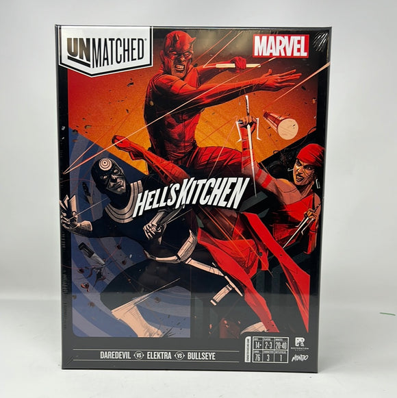 Marvel Unmatched Hell's Kitchen Daredevil vs Electra vs Bullseye